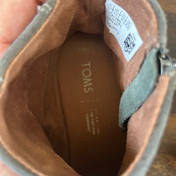 Gray Suede Ankle Boots - Picture 8 of 8